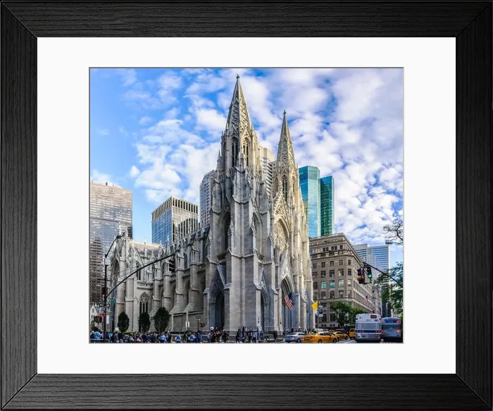 Framed Print : The famous St. Patrick's Church on 5th Ave in New York, USA Framed Print : The famous St. Patrick's Church on 5th Ave in New York, USA
