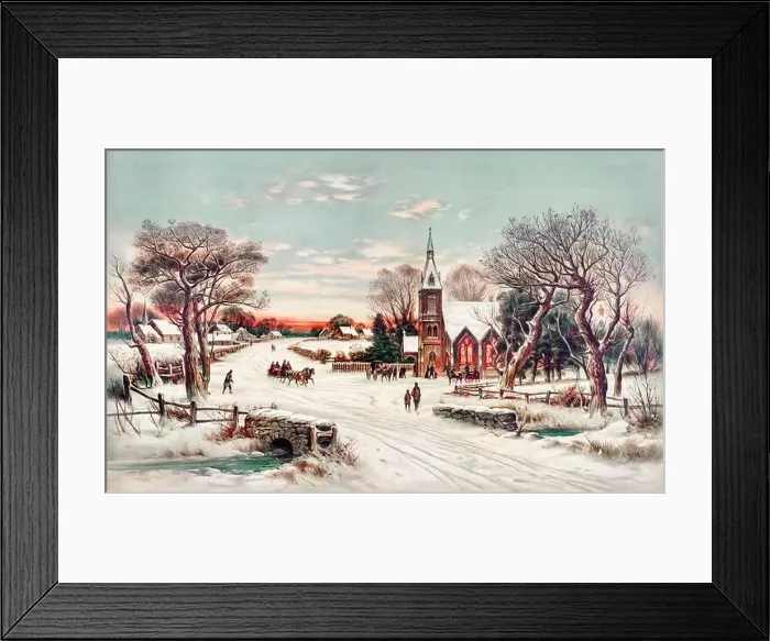 Framed Print : vintage christmas themed artwork