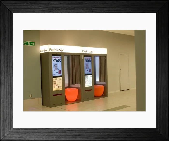 Framed Print : Photo me photo booths in Kennet shopping centre in Newbury Framed Print : Photo me photo booths in Kennet shopping centre in Newbury