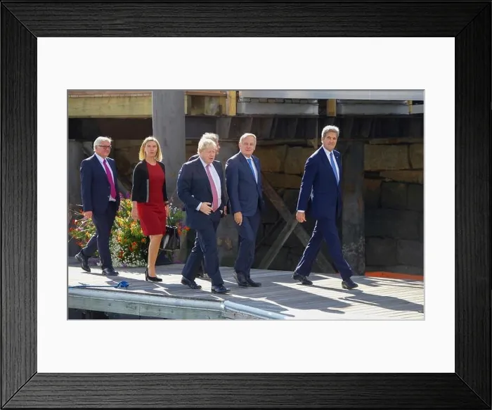 Framed Print : Foreign Ministers from the Quintet of nations including the United States, United Kingdom, France, Germany, Italy Framed Print : Foreign Ministers from the Quintet of nations including the United States, United Kingdom, France, Germany, Italy