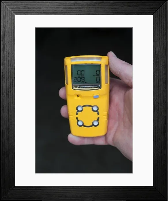 Framed Print : Gas Monitor: GasAlertMicroClip Multigas 4-gas Detector Framed Print : Gas Monitor: GasAlertMicroClip Multigas 4-gas Detector