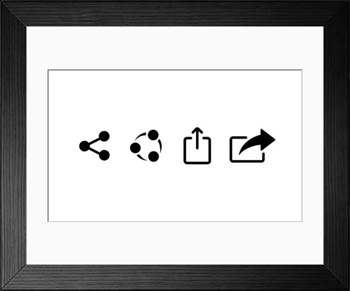 Framed Print : Share icon set. Social media concept. Vector on isolated white background. EPS 10 Framed Print : Share icon set. Social media concept. Vector on isolated white background. EPS 10