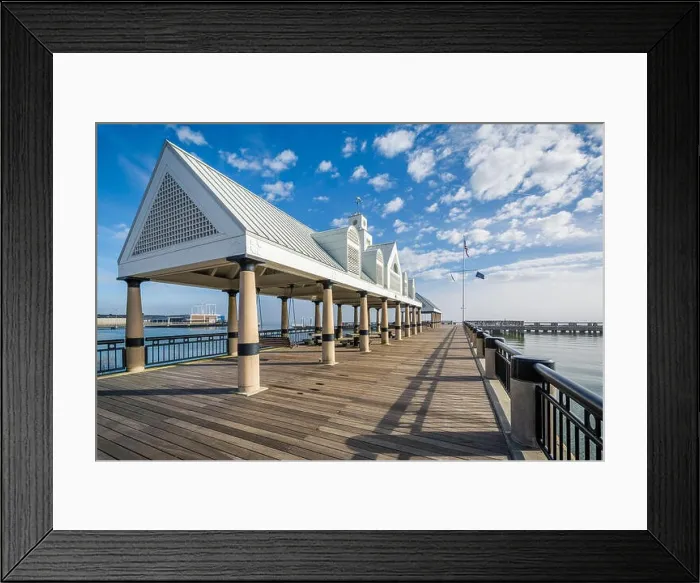 Framed Print : Fishing pier at the Waterfront Park, in Charleston, South Carolina Framed Print : Fishing pier at the Waterfront Park, in Charleston, South Carolina