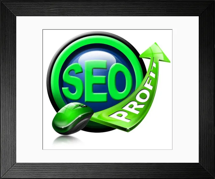 Framed Print : SEO profit green arrow
