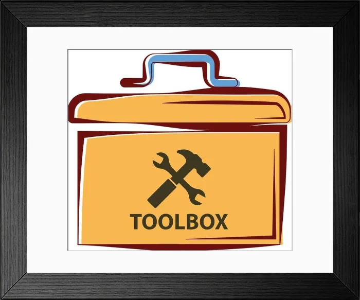 Framed Print : Toolbox Icon Vector Art Illustration Framed Print : Toolbox Icon Vector Art Illustration