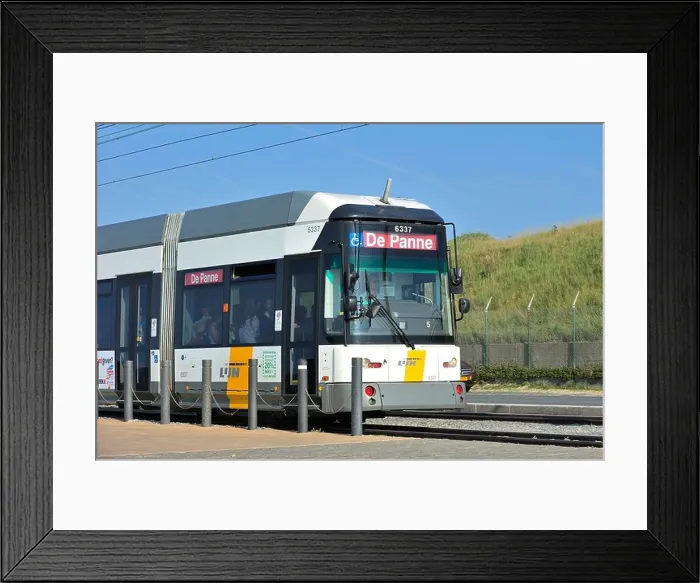 Framed Print : Coast Tram / Kusttram, longest tram line in the world, riding from Knokke to Adinkerke along Belgian North Sea coast, Belgium Framed Print : Coast Tram / Kusttram, longest tram line in the world, riding from Knokke to Adinkerke along Belgian North Sea coast, Belgium