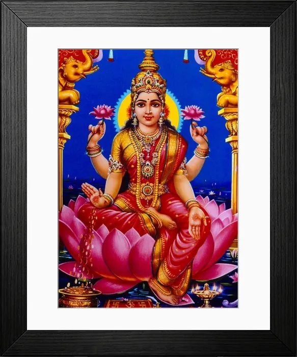 Framed Print : Lakshmi Hindu Goddess Framed Print : Lakshmi Hindu Goddess