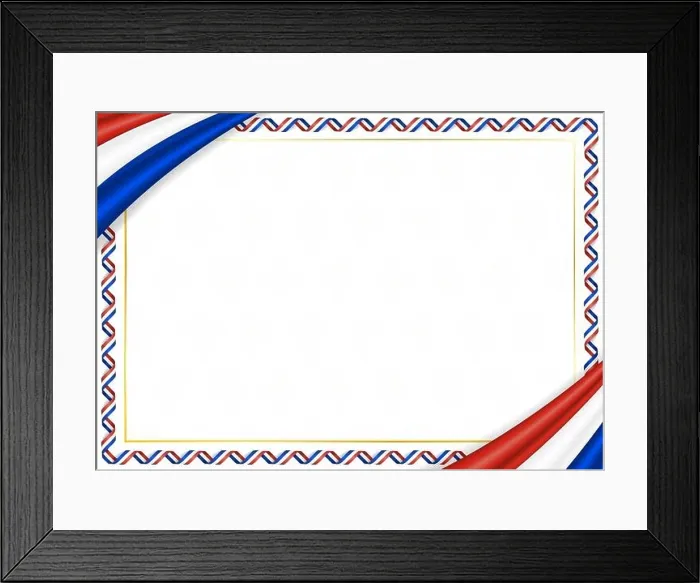 Framed Print : Border made with Paraguay national colors. Template elements for your certificate and diploma. Horizontal orientation. Vector Framed Print : Border made with Paraguay national colors. Template elements for your certificate and diploma. Horizontal orientation. Vector