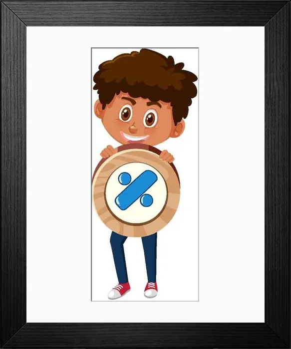 Framed Print : Student boy holding basic math symbol or sign cartoon character isolated on white background illustration Framed Print : Student boy holding basic math symbol or sign cartoon character isolated on white background illustration