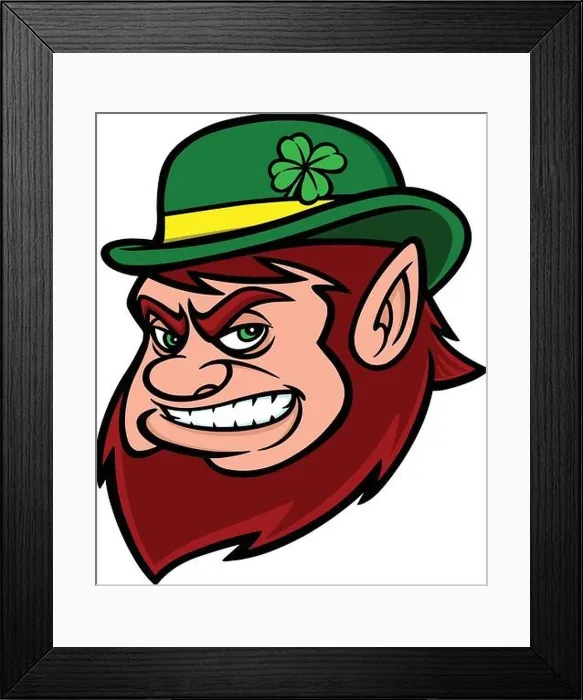 Framed Print : Lucky Leprechaun Mascot- A Cartoon Illustration of a Lucky Leprechaun Mascot Framed Print : Lucky Leprechaun Mascot- A Cartoon Illustration of a Lucky Leprechaun Mascot