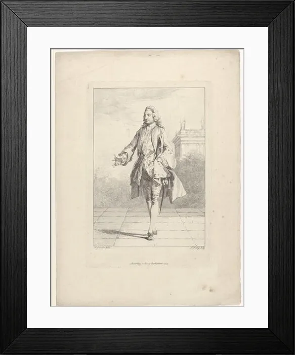 Framed Print : Estampes de costumes, 1744, Pl 3 (500) According to Act of Parliament 1744 Manufacturer : print maker Framed Print : Estampes de costumes, 1744, Pl 3 (500) According to Act of Parliament 1744 Manufacturer : print maker