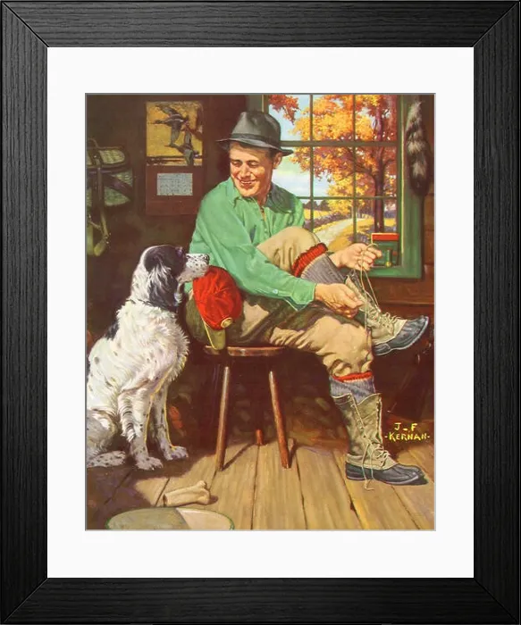 Framed Print : Man and Dog Framed Print : Man and Dog