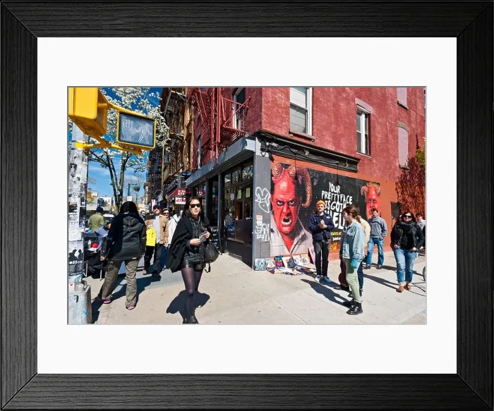 Framed Print : Brooklyn People Bedford Avenue Williamsburg Brooklyn Neighborhood New York City
