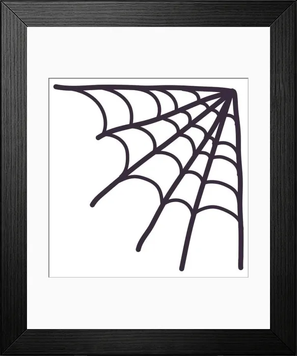 Framed Print : Spider corner cobweb icon. Cartoon vector illustration. Halloween holiday creepy decoration elements Framed Print : Spider corner cobweb icon. Cartoon vector illustration. Halloween holiday creepy decoration elements