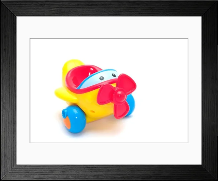 Framed Print : series object on white airplane toy Framed Print : series object on white airplane toy