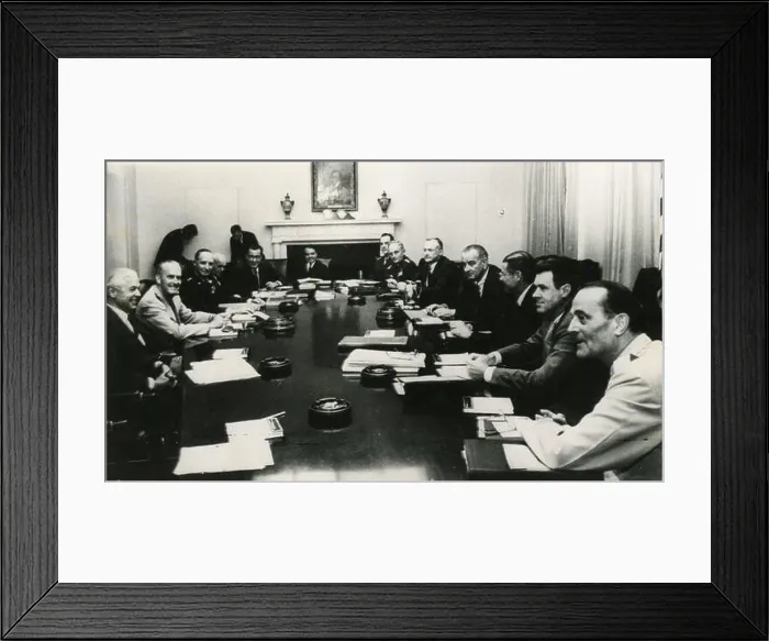 Framed Print : Meeting of the USA military heads on the Viet Nam situation: Paul Nitze, David McDonald, Gen Framed Print : Meeting of the USA military heads on the Viet Nam situation: Paul Nitze, David McDonald, Gen