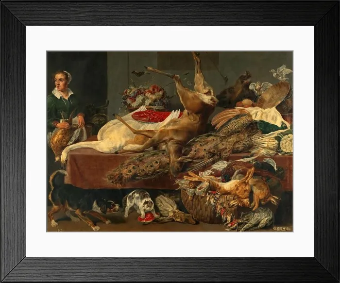 Framed Print : Frans Snyders - La Cocinera En La Despensa Framed Print : Frans Snyders - La Cocinera En La Despensa