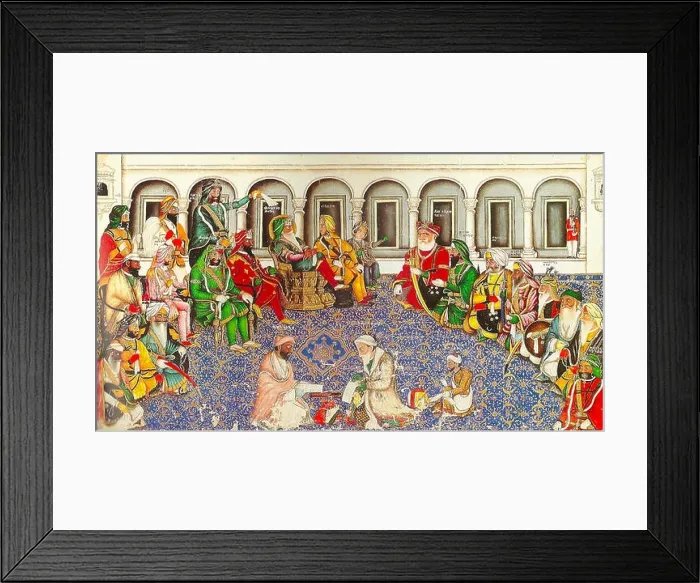 Framed Print : Darbar of Maharaja Ranjit Singh. circa 1850. Hasan al Din 132 Darbar of Maharaja Ranjit Singh Framed Print : Darbar of Maharaja Ranjit Singh. circa 1850. Hasan al Din 132 Darbar of Maharaja Ranjit Singh