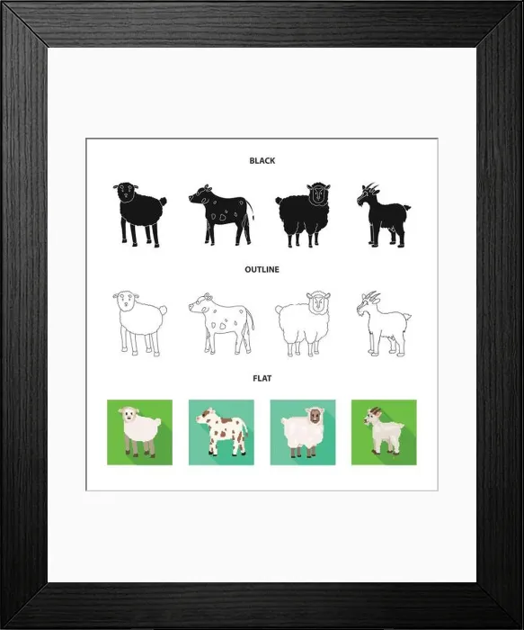Framed Print : sheep, cow, goat, anima, heifer, pet, cheese, animal, lamb, milk, wool, cattle, dairy, meat, beef, fluffy, happy, husbandry, care, mutton, calf, pasture, breeding, kitchen, r Framed Print : sheep, cow, goat, anima, heifer, pet, cheese, animal, lamb, milk, wool, cattle, dairy, meat, beef, fluffy, happy, husbandry, care, mutton, calf, pasture, breeding, kitchen, r