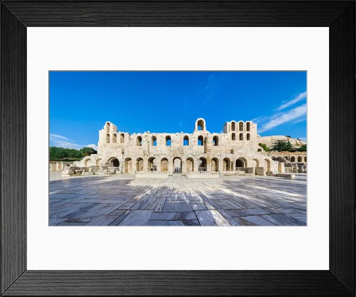 Framed Print : The theater of Herodion Atticus under the ruins of Acropolis, Athens, Greece Framed Print : The theater of Herodion Atticus under the ruins of Acropolis, Athens, Greece