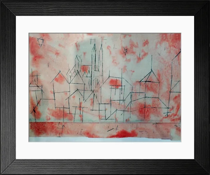 Framed Print : Stadt mit gotischen Münster - Town with gothic cathedral in 1925 Paul Klee 1879 - 1940 German born Switzerland Swiss Framed Print : Stadt mit gotischen Münster - Town with gothic cathedral in 1925 Paul Klee 1879 - 1940 German born Switzerland Swiss