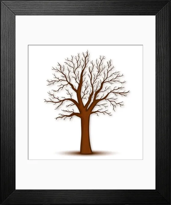 Framed Print : Tree without leaves vector Framed Print : Tree without leaves vector