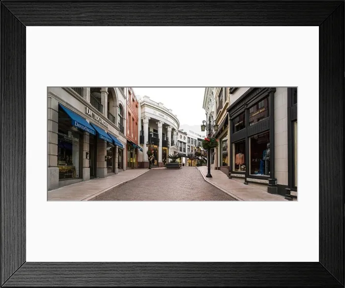 Framed Print : Stores along a street, Rodeo Drive, Wilshire Boulevard, Beverly Hills Business Triangle, Beverly Hills, Los Angeles County, California, USA Framed Print : Stores along a street, Rodeo Drive, Wilshire Boulevard, Beverly Hills Business Triangle, Beverly Hills, Los Angeles County, California, USA