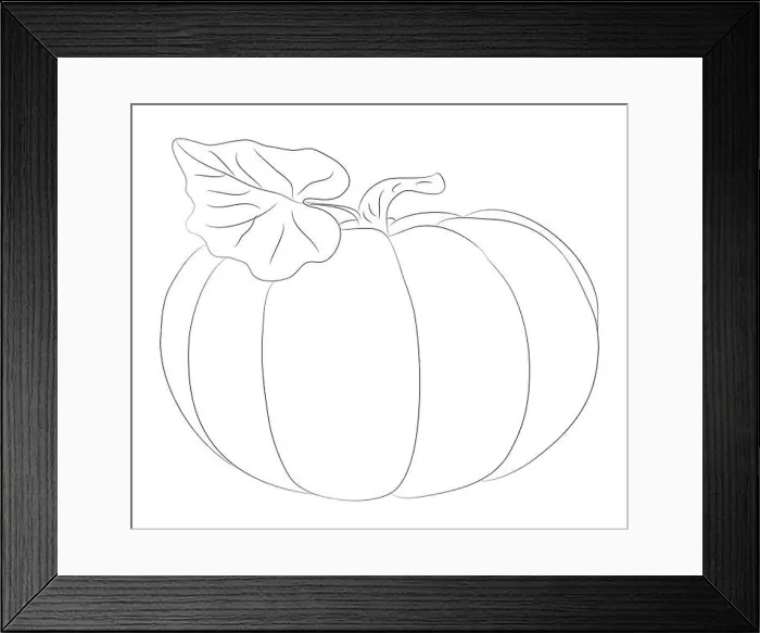 Framed Print : vegetables and fruits drawing lines, vector, white background Framed Print : vegetables and fruits drawing lines, vector, white background