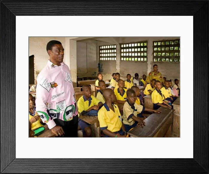 Framed Print : Teacher and students in school classroom Douala Cameroon Africa Framed Print : Teacher and students in school classroom Douala Cameroon Africa