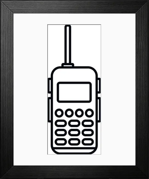 Framed Print : Walkie talkie communication icon. Outline walkie talkie communication vector icon for web design isolated on white background Framed Print : Walkie talkie communication icon. Outline walkie talkie communication vector icon for web design isolated on white background