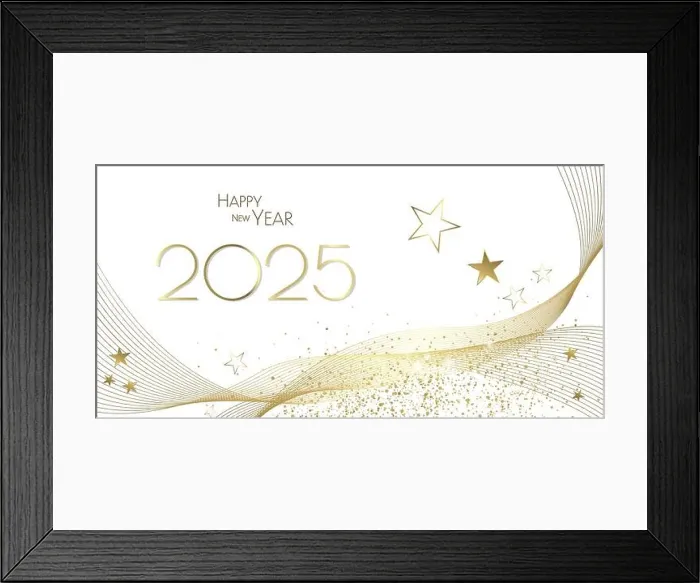 Framed Print : Happy new year 2025 design banner Framed Print : Happy new year 2025 design banner