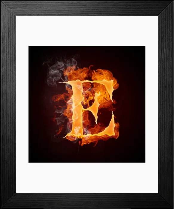 Framed Print : Fire Letters A-Z Framed Print : Fire Letters A-Z