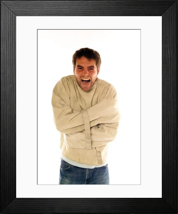 Framed Print : Man in a Straight Jacket Framed Print : Man in a Straight Jacket