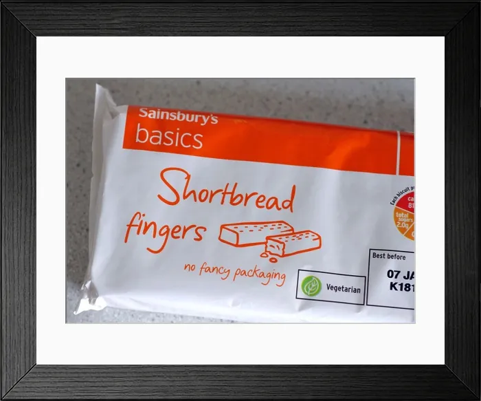 Framed Print : Sainsbury`s basics Shortbread fingers Framed Print : Sainsbury`s basics Shortbread fingers
