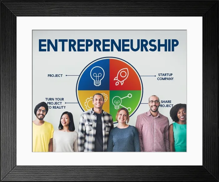 Framed Print : Entrepreneurship Tycoon Small Business Enterprise Concept Framed Print : Entrepreneurship Tycoon Small Business Enterprise Concept