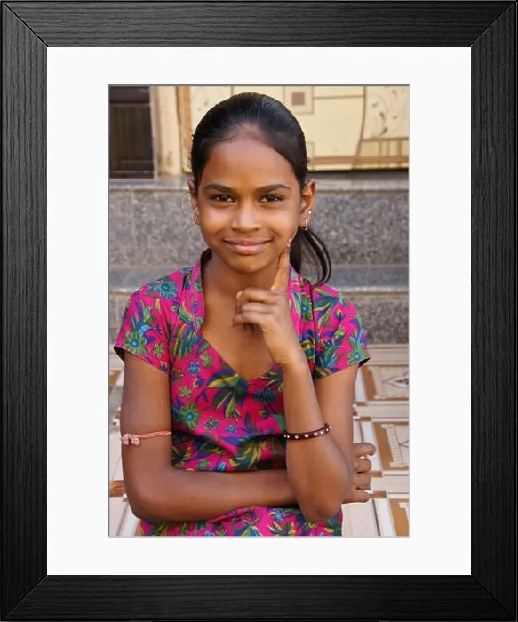 Framed Print : Young girl of Patan, Gujarat, India Framed Print : Young girl of Patan, Gujarat, India