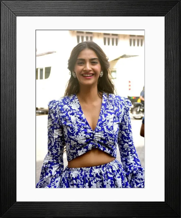 Framed Print : Indian film actress Sonam Kapoor snapped during the promotion of film Veere Di Wedding at Mehboob Studio, Bandra in Mumbai Framed Print : Indian film actress Sonam Kapoor snapped during the promotion of film Veere Di Wedding at Mehboob Studio, Bandra in Mumbai