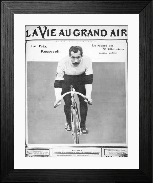 Framed Print : Rene Pottier (1879 - 1907); French racing cyclist. Pottier won Bordeaux-Paris in 1903 before turning professional Framed Print : Rene Pottier (1879 - 1907); French racing cyclist. Pottier won Bordeaux-Paris in 1903 before turning professional