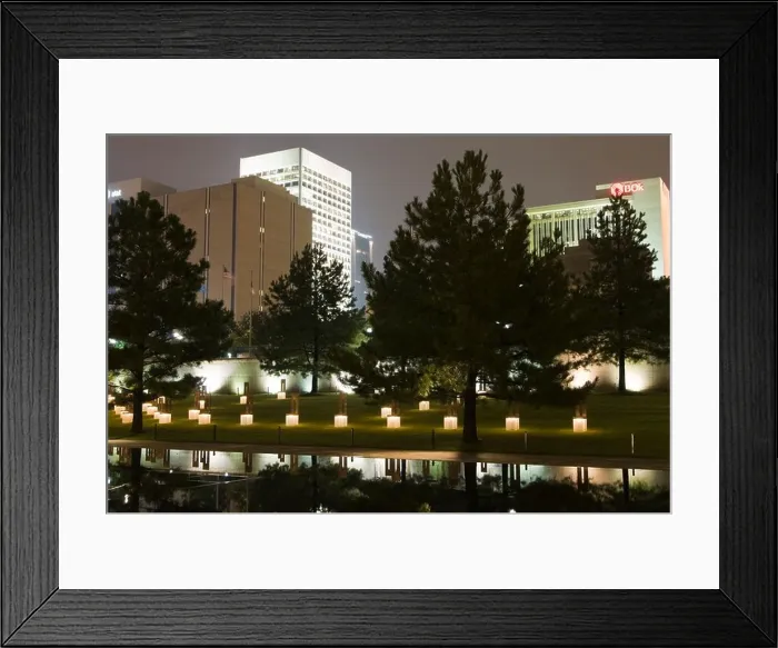 Framed Print : Oklahoma City Memorial and Downtown Framed Print : Oklahoma City Memorial and Downtown