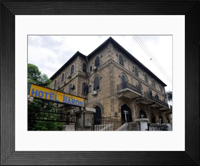 Framed Print : The facade of the Hotel Baron, a heritage place where Lawrence of Arabia used to stay. Photo taken in Aleppo, Syria Framed Print : The facade of the Hotel Baron, a heritage place where Lawrence of Arabia used to stay. Photo taken in Aleppo, Syria