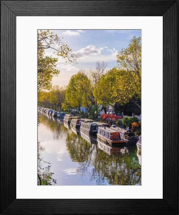 Framed Print : Scenery of Little Venice in London Framed Print : Scenery of Little Venice in London