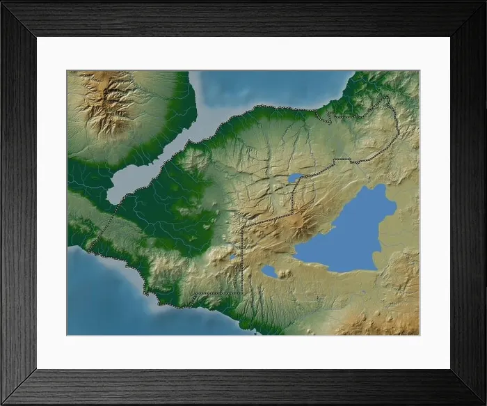 Framed Print : Lanao del Norte, province of Philippines. Colored elevation map with lakes and rivers Framed Print : Lanao del Norte, province of Philippines. Colored elevation map with lakes and rivers