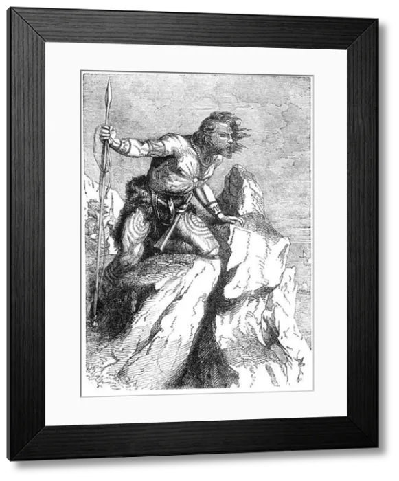 Framed Print : A heavily tattooed Caledonian or Pict warrior, one of a tribal confederation of peoples who lived in what is today eastern Framed Print : A heavily tattooed Caledonian or Pict warrior, one of a tribal confederation of peoples who lived in what is today eastern