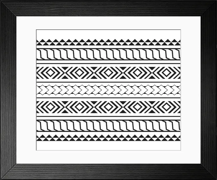 Framed Print : Polynesian maori tribal seamless pattern Framed Print : Polynesian maori tribal seamless pattern