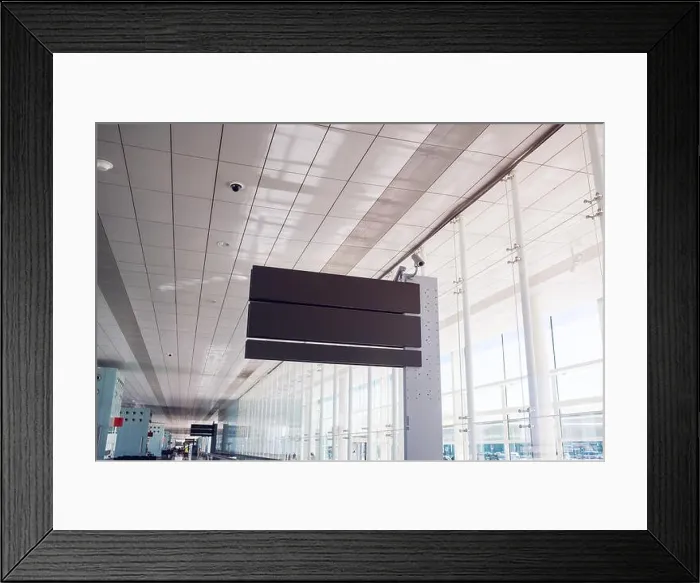 Framed Print : Empty Airport Board. Check in. Airport Departure & Arrival Information Board Sign Framed Print : Empty Airport Board. Check in. Airport Departure & Arrival Information Board Sign
