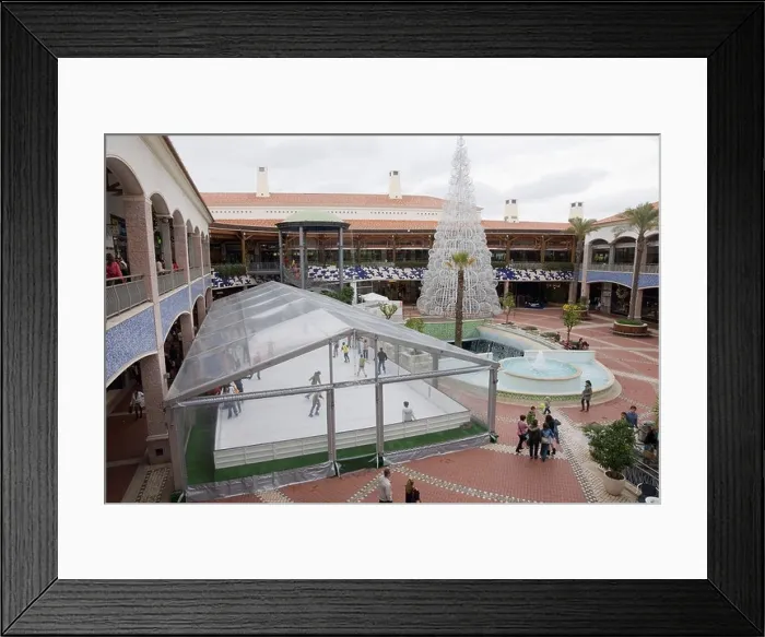 Framed Print : Portugal Algarve Christmas tree and winter ice skating rink at the Forum Algarve shopping mall Faro Framed Print : Portugal Algarve Christmas tree and winter ice skating rink at the Forum Algarve shopping mall Faro