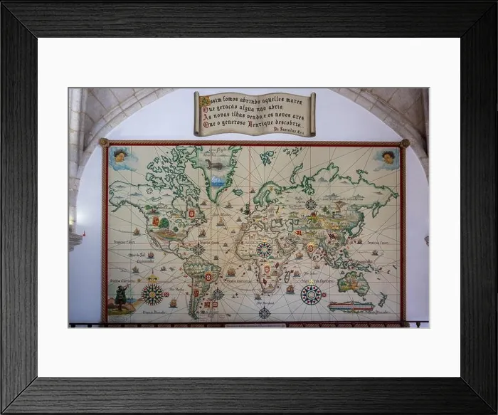 Framed Print : An old map of the Portuguese colonial empire at the Maritime Museum of Lisbon, Portugal Framed Print : An old map of the Portuguese colonial empire at the Maritime Museum of Lisbon, Portugal