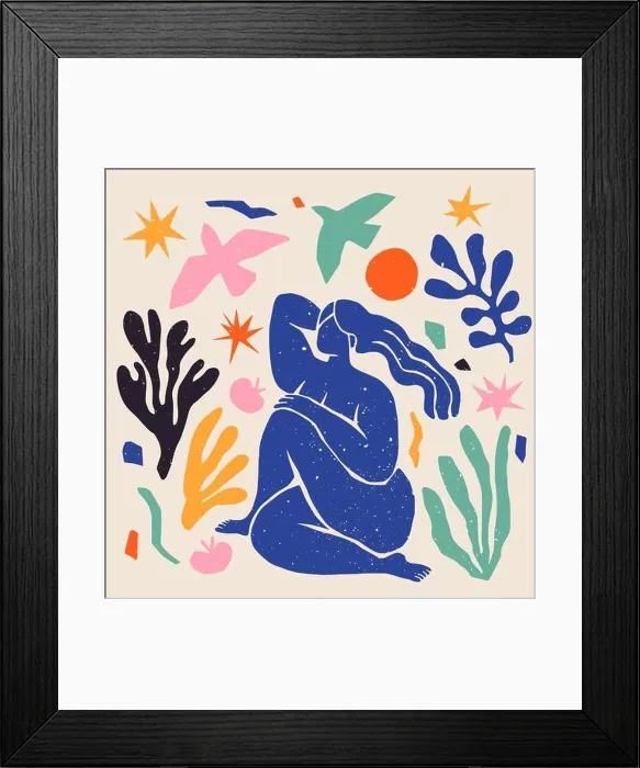 Framed Print : Flat design matisse style best Vector illustration Framed Print : Flat design matisse style best Vector illustration