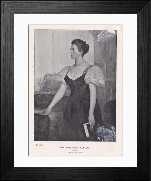 Framed Print : Miss Dorothea Hollins by T. Blake Wirgman