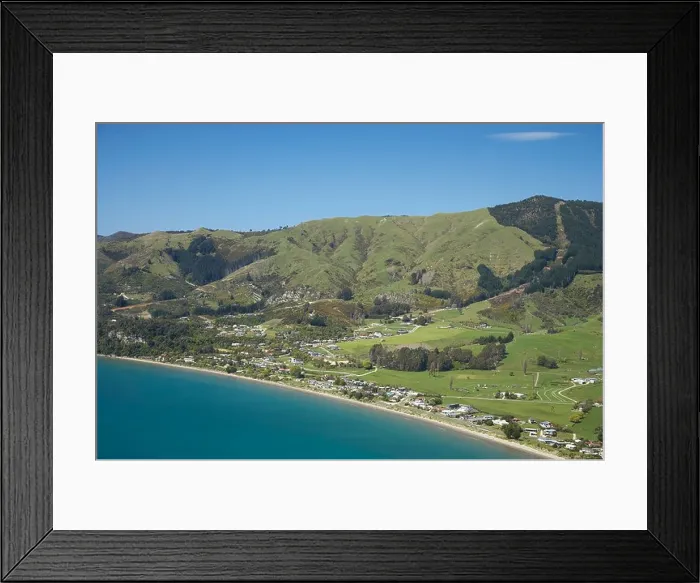 Framed Print : Pohara near Takaka Golden Bay Nelson Region South Island New Zealand aerial